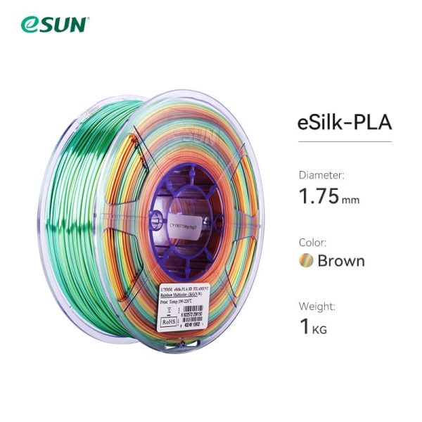 eSUN PLA Clear RAINBOW (Translucent Rainbow B) 1kg 1.75mm PaperRoll (PLA-CLRB175
