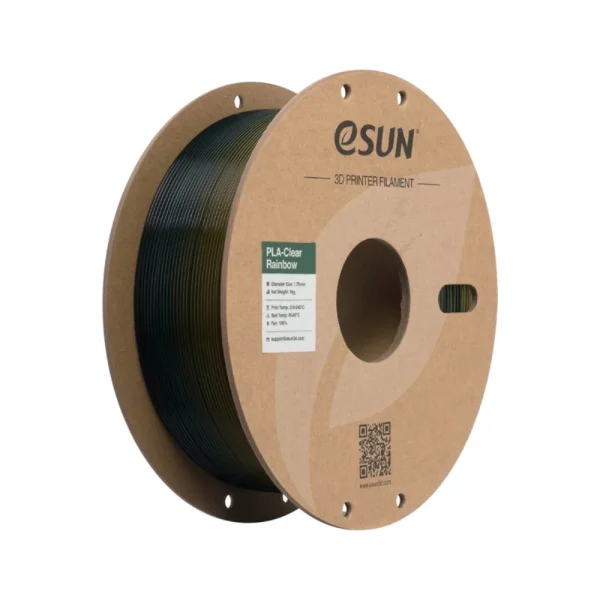 eSUN PLA Clear RAINBOW (Translucent Rainbow A) 1kg 1.75mm PaperRoll (PLA-CLRB175