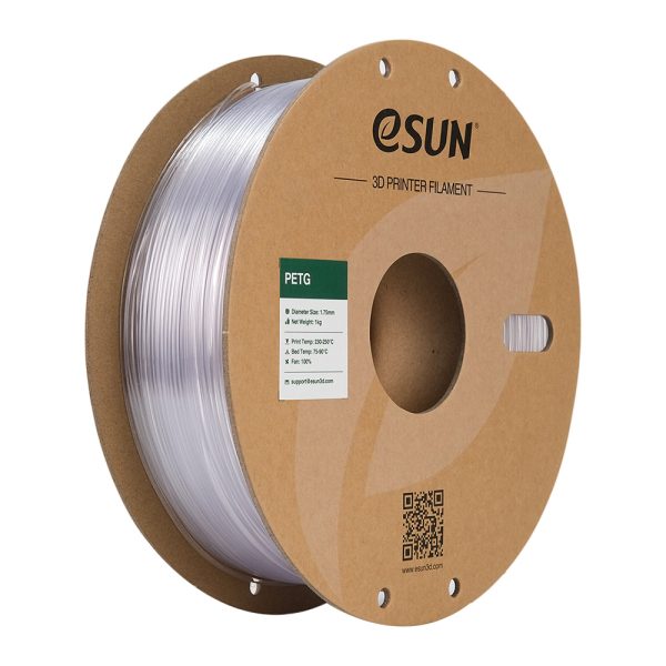 eSUN PETG Basic TRANSPARENTNA (Clear) 1kg 1.75mm PaperRoll (PETG-BASIC175T1P1)