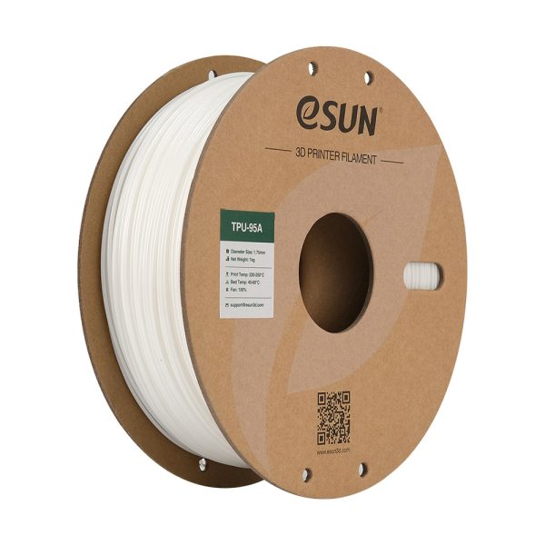 eSUN TPU 95A BIJELA (White) 1kg 1.75mm PaperRoll (TPU-95A175W1P1)