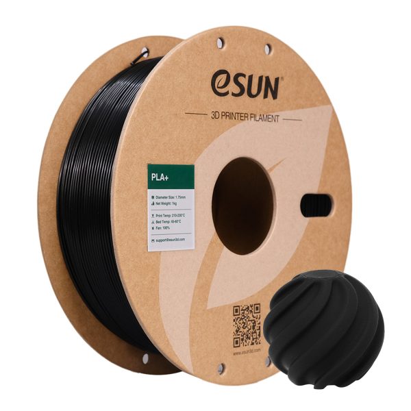 eSUN PLA+ CRNA (Black) 1kg 1.75mm PaperRoll (PLA+175B1P1)