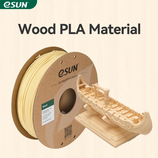 eSUN WOOD DRVO (Wood) 1kg 1.75mm PaperRoll (WOOD-P175N1)