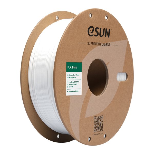 eSUN PLA Basic BIJELA (White) 1kg 1.75mm PaperRoll (PLA-BASIC175W1P1)