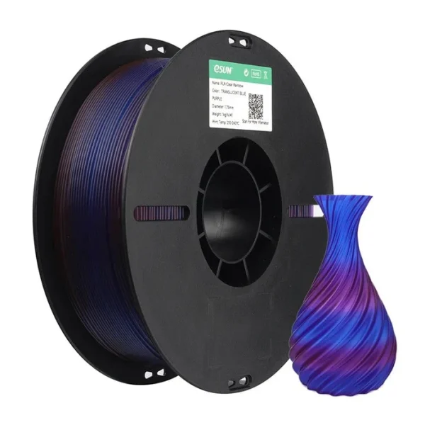 eSUN PLA Clear PLAVO-LJUBIČASTA (Translucent Blue Purple) 1kg 1.75mm PaperRoll (